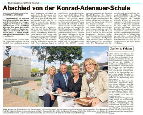 Verabschiedung der Konrad-Adenauerschule